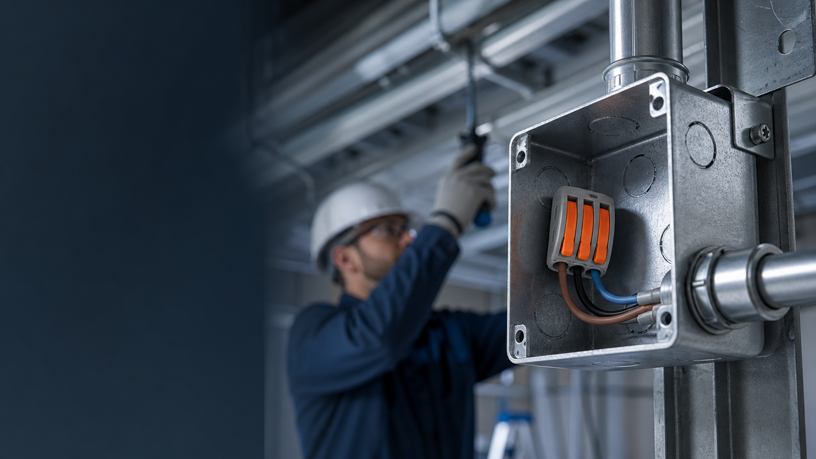 WIRIX lever connector used in commercial building wiring