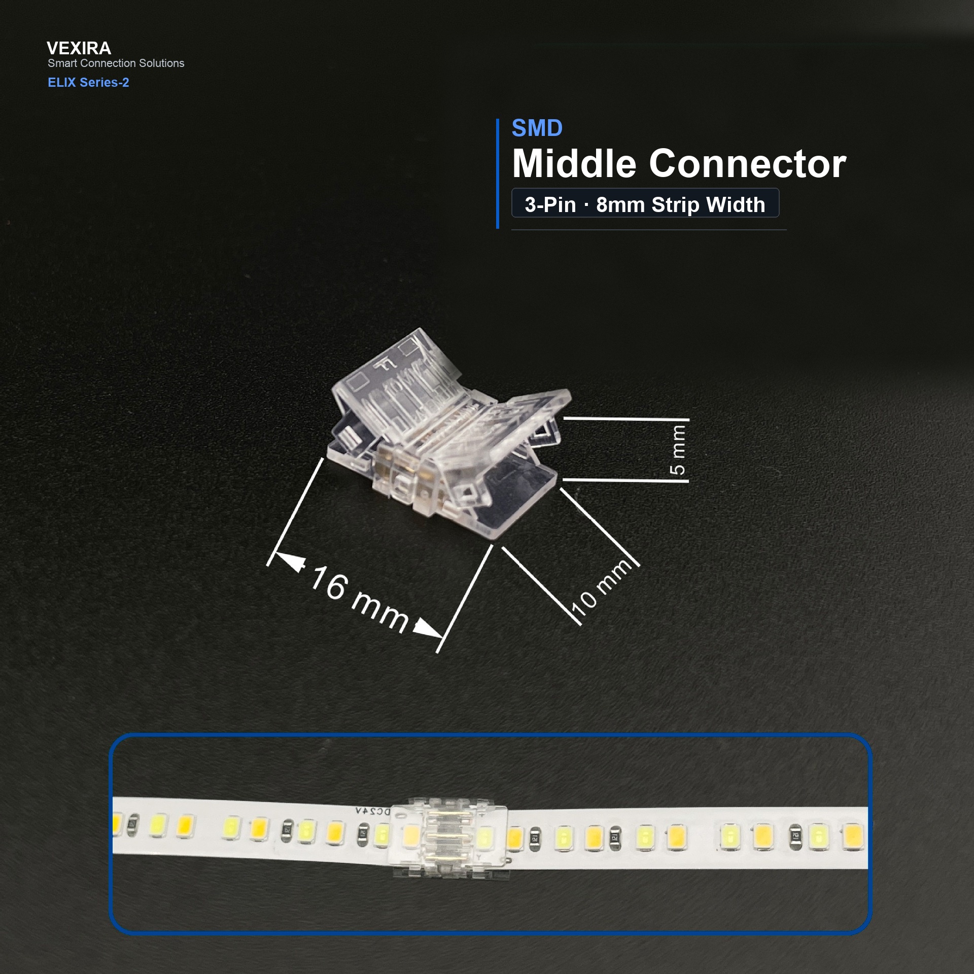 S-3P-8-S Middle Connector