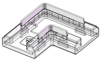 S-SC-2PIN-8MM-L Press-Fit LED Strip Connector