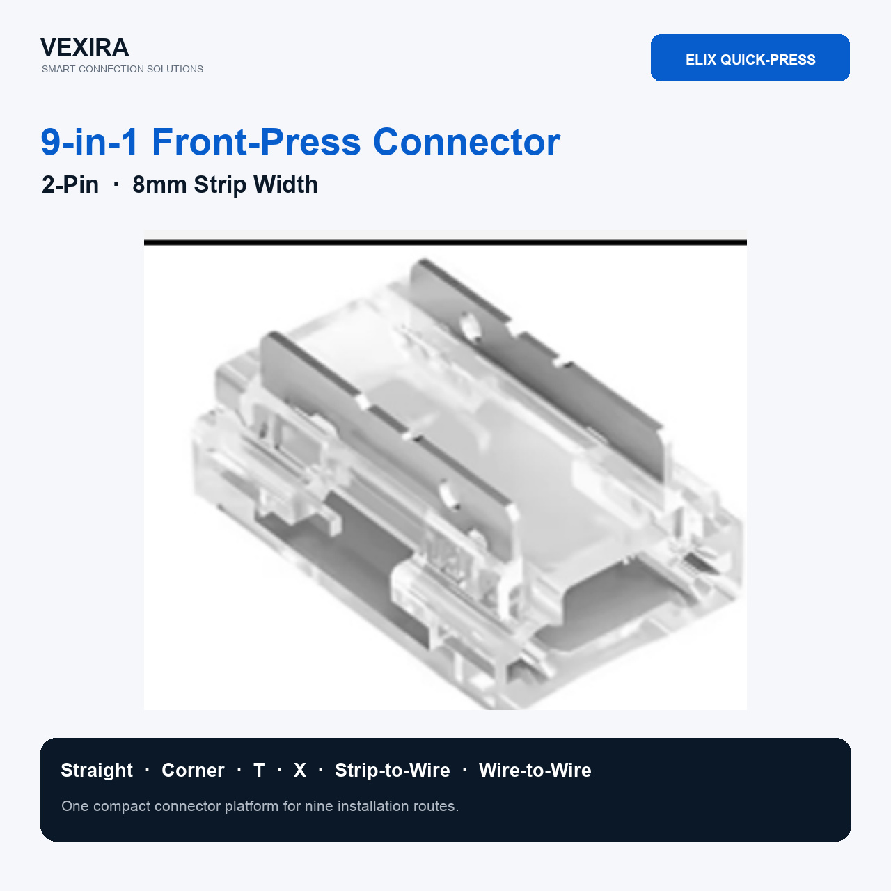 9IN1-Q-2P-8 9-in-1 Front-Press Connector